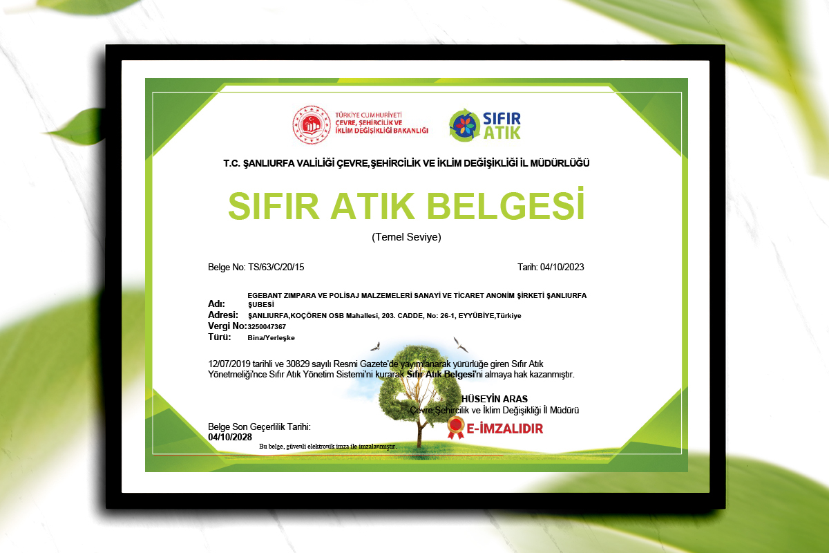 We Were Entitled to Receive a Zero Waste Certificate